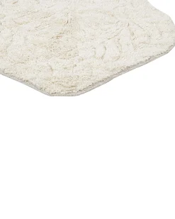 Outlet Beliani Tappeto da bagno CANBAR chiaro 150 x 60 cm Cotone Beige