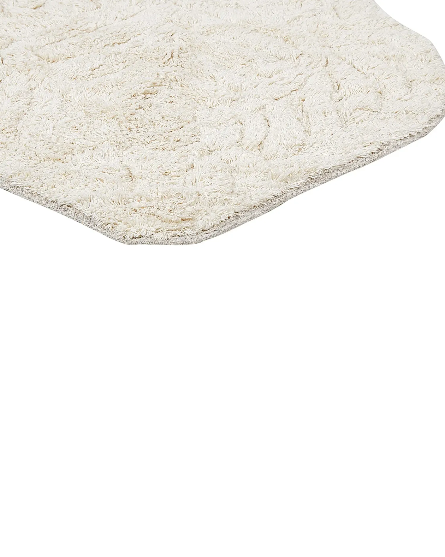 Outlet Beliani Tappeto da bagno CANBAR chiaro 150 x 60 cm Cotone Beige