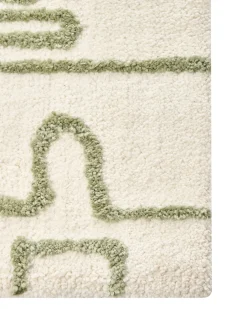 Outlet Beliani Tappeto da bagno DAHARL Beige 60 x 90 cm Beige Verde