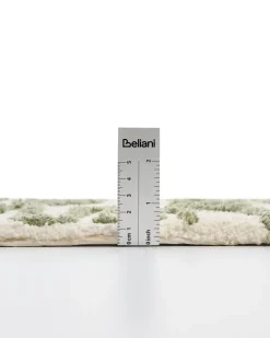 Outlet Beliani Tappeto da bagno DAHARL Beige 60 x 90 cm Beige Verde