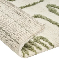 Outlet Beliani Tappeto da bagno DAHARL Beige 60 x 90 cm Beige Verde