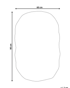 Discount Beliani Tappeto da bagno DERIK Blu 60 x 90 cm Cotone Bianco Blu