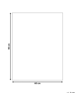 Beliani Tappeto da bagno GARHI Beige 60 x 90 cm Cotone Beige Grigio