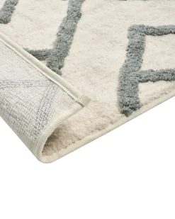 Beliani Tappeto da bagno GARHI Beige 60 x 90 cm Cotone Beige Grigio