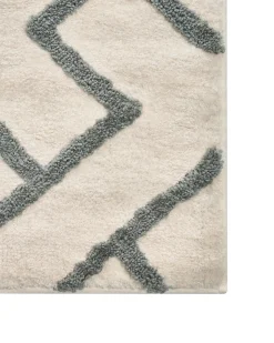 Beliani Tappeto da bagno GARHI Beige 60 x 90 cm Cotone Beige Grigio