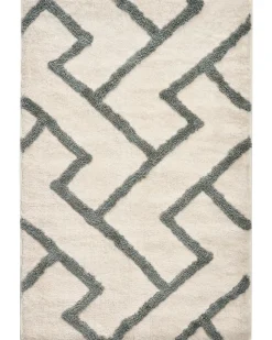 Beliani Tappeto da bagno GARHI Beige 60 x 90 cm Cotone Beige Grigio