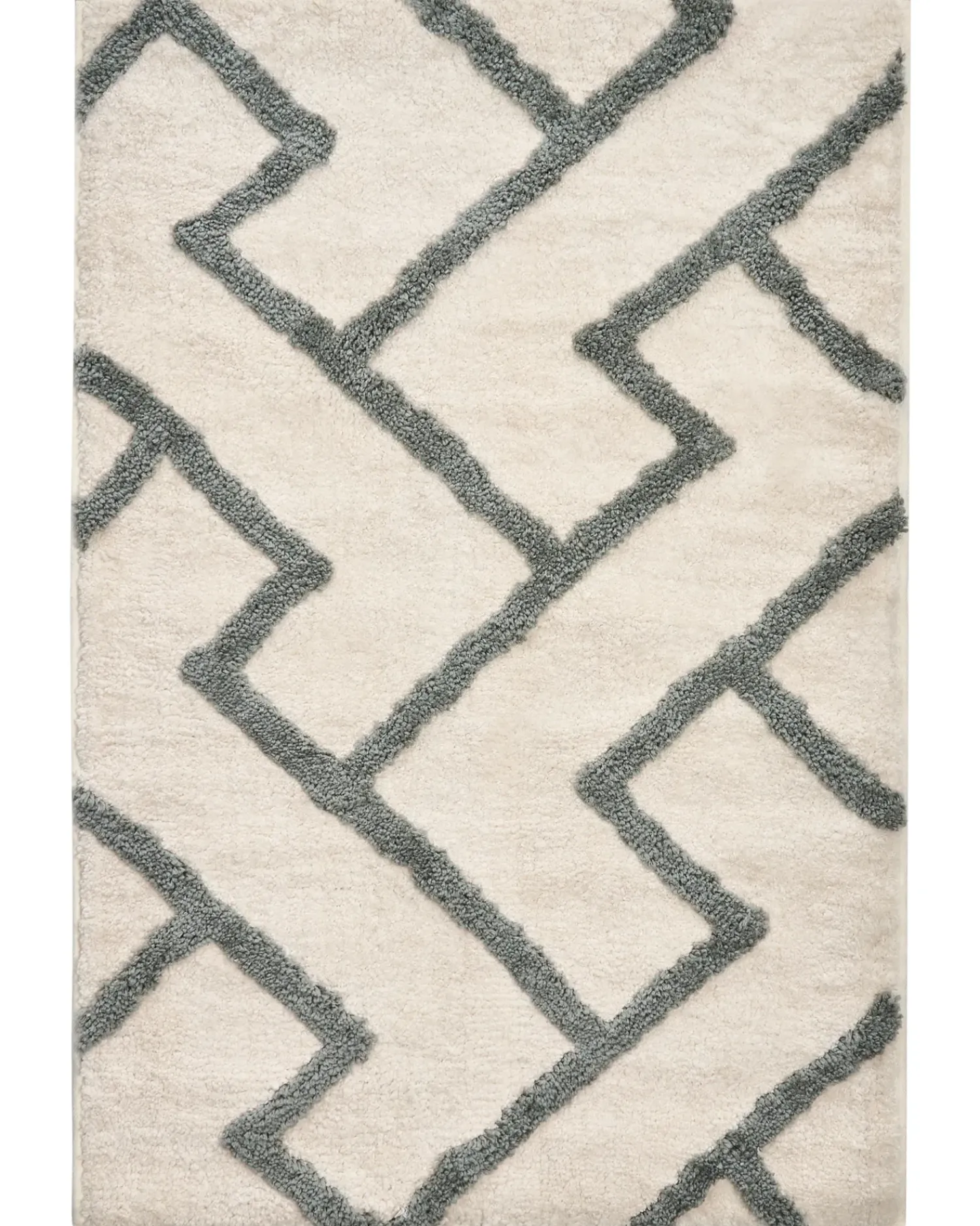 Beliani Tappeto da bagno GARHI Beige 60 x 90 cm Cotone Beige Grigio