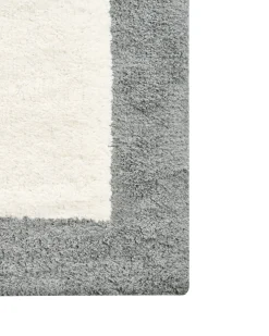 Sale Beliani Tappeto da bagno KABRI Grigio/Beige 60 x 90 cm Cotone Beige Grigio
