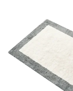 Sale Beliani Tappeto da bagno KABRI Grigio/Beige 60 x 90 cm Cotone Beige Grigio