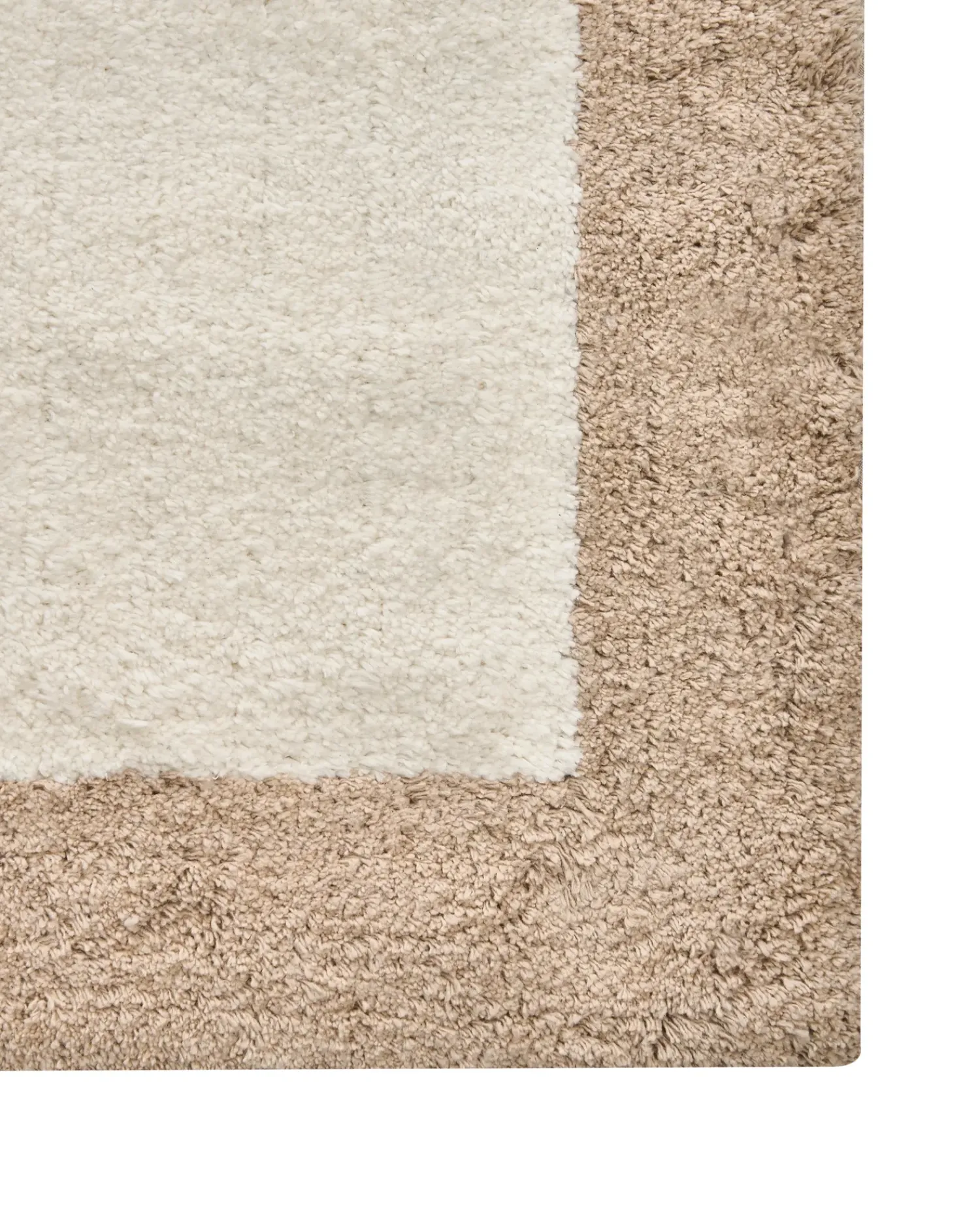 Sale Beliani Tappeto da bagno KABRI Marrone/Beige 60 x 90 cm Cotone Beige Marrone
