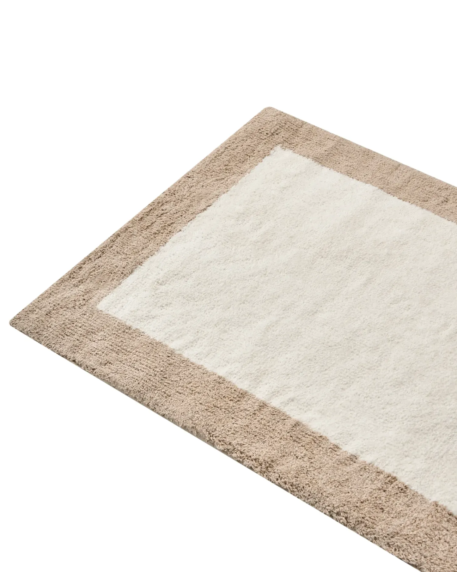Sale Beliani Tappeto da bagno KABRI Marrone/Beige 60 x 90 cm Cotone Beige Marrone