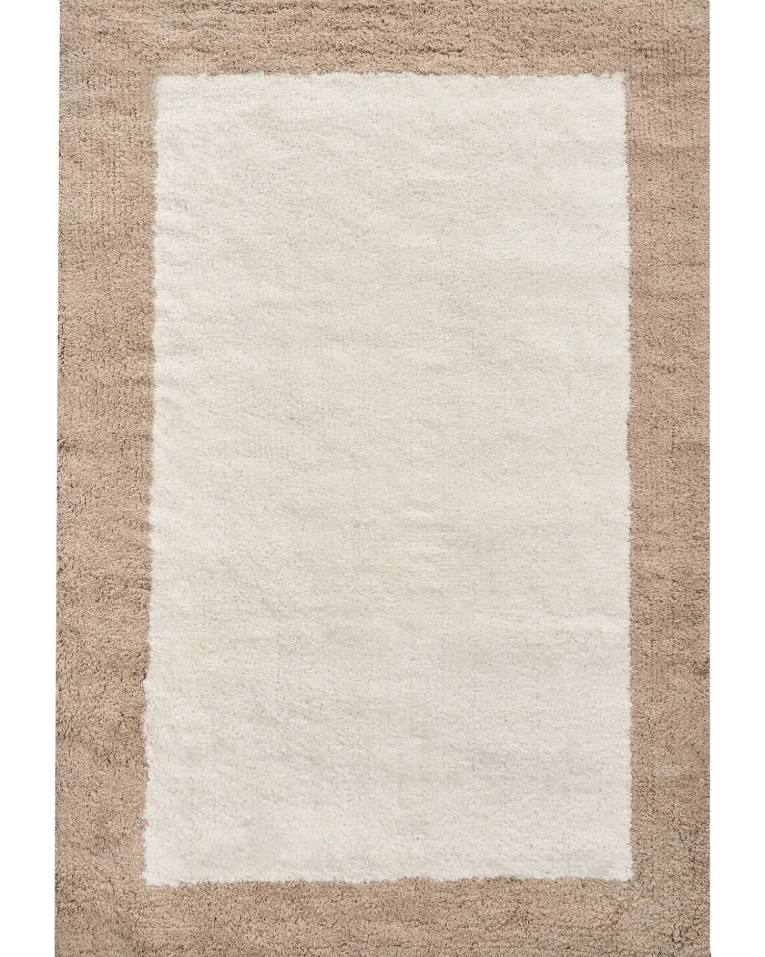 Sale Beliani Tappeto da bagno KABRI Marrone/Beige 60 x 90 cm Cotone Beige Marrone