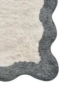 Hot Beliani Tappeto da bagno NANGAL Grigio/Beige 60 x 90 cm Cotone Beige Grigio