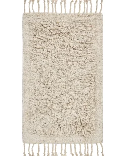 Hot Beliani Tappeto da bagno OLTAN 50 x 80 cm Cotone Beige