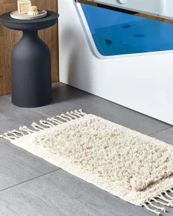 Hot Beliani Tappeto da bagno OLTAN 50 x 80 cm Cotone Beige