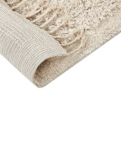 Hot Beliani Tappeto da bagno OLTAN 50 x 80 cm Cotone Beige