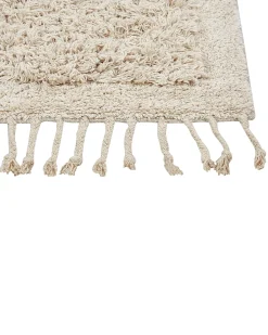 Hot Beliani Tappeto da bagno OLTAN 50 x 80 cm Cotone Beige