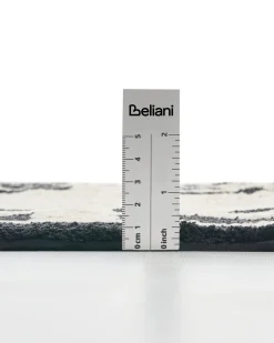 Online Beliani Tappeto da bagno RISALU Nero/Beige 60 x 90 cm Cotone Beige Nero