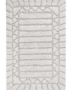 Clearance Beliani Tappeto da bagno TEKKE chiaro 60 x 90 cm Cotone Beige