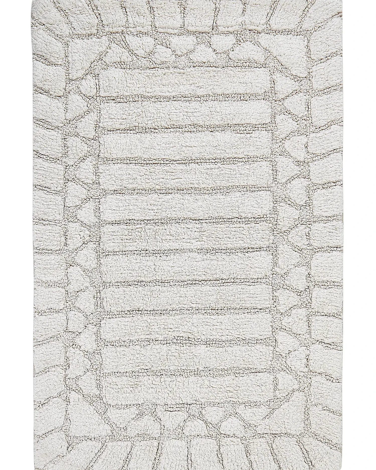 Clearance Beliani Tappeto da bagno TEKKE chiaro 60 x 90 cm Cotone Beige