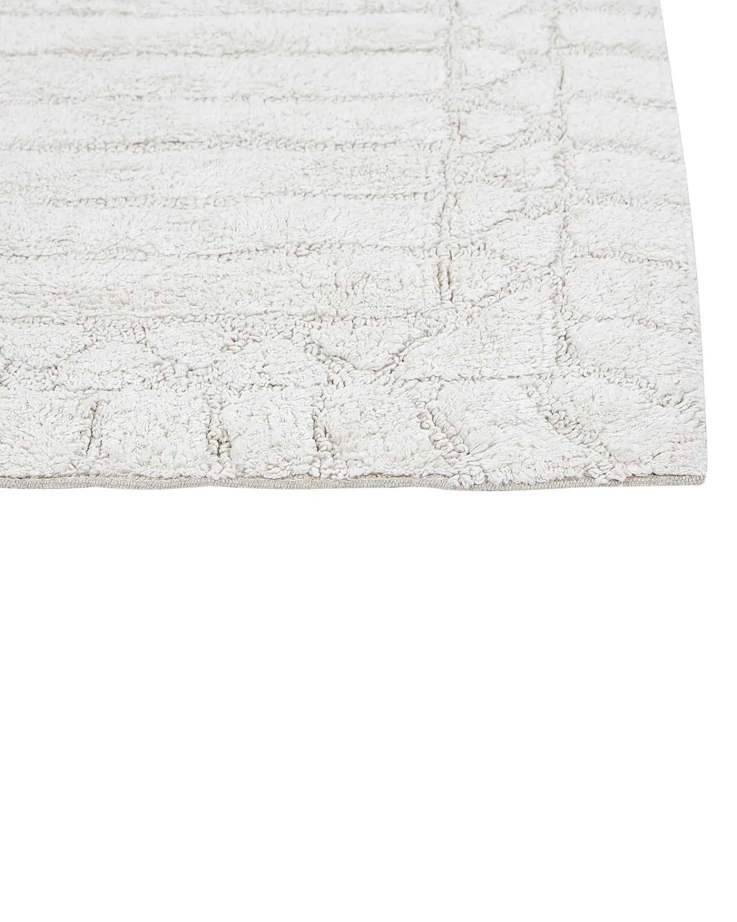 Clearance Beliani Tappeto da bagno TEKKE chiaro 60 x 90 cm Cotone Beige