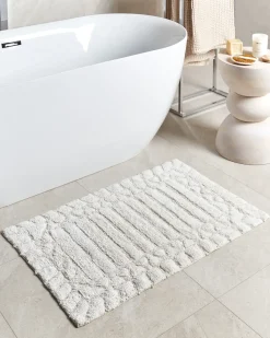 Clearance Beliani Tappeto da bagno TEKKE chiaro 60 x 90 cm Cotone Beige