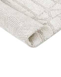 Clearance Beliani Tappeto da bagno TEKKE chiaro 60 x 90 cm Cotone Beige