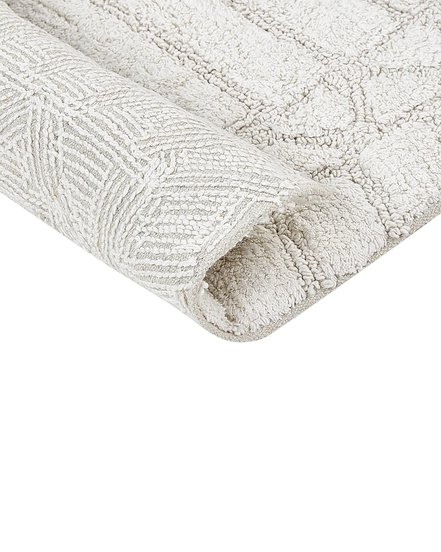 Clearance Beliani Tappeto da bagno TEKKE chiaro 60 x 90 cm Cotone Beige