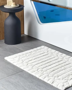 Clearance Beliani Tappeto da bagno TEKKE chiaro 60 x 90 cm Cotone Beige