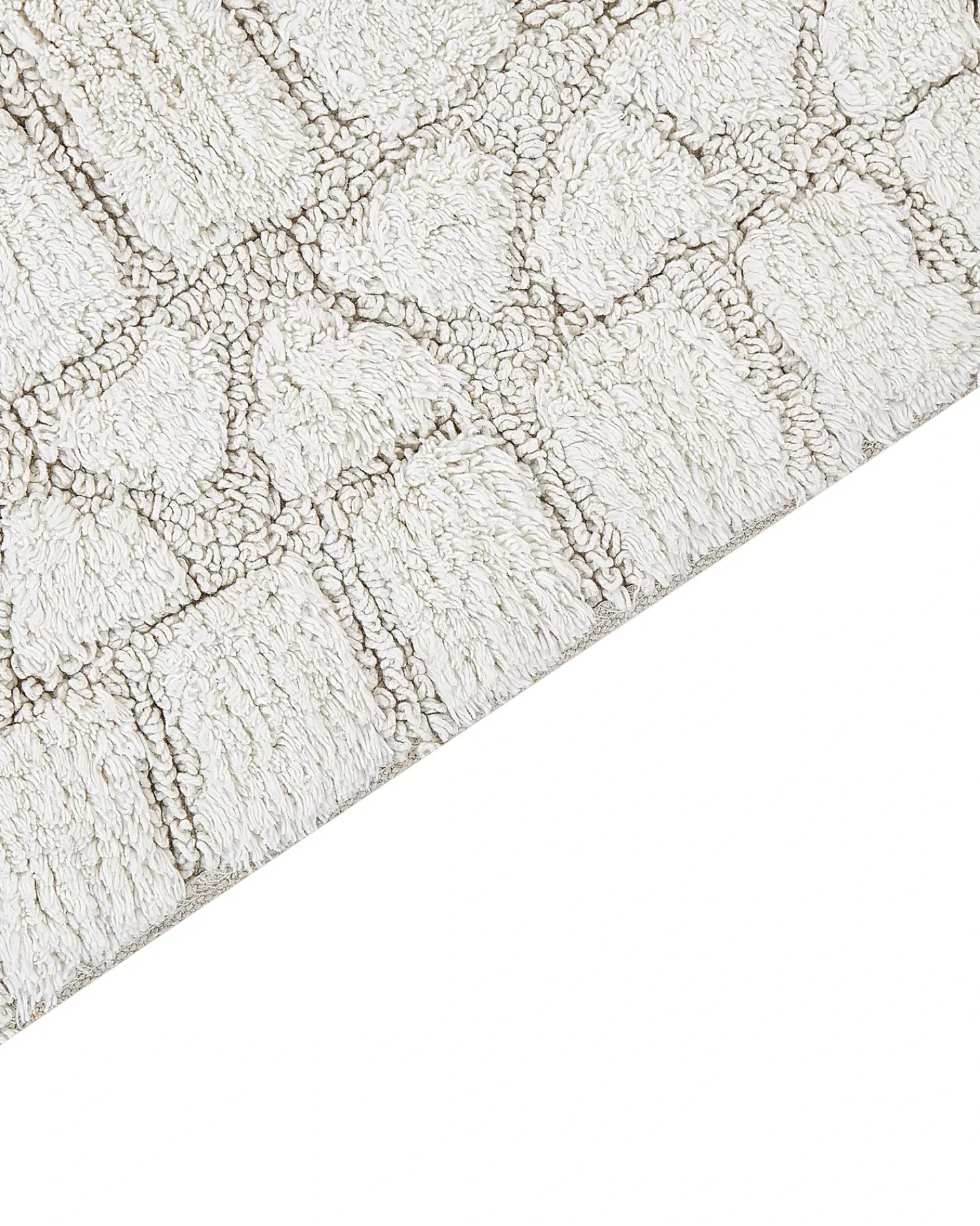 Clearance Beliani Tappeto da bagno TEKKE chiaro 60 x 90 cm Cotone Beige
