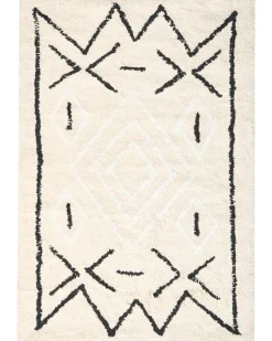 Discount Beliani Tappeto da bagno UNTLA Beige chiaro 60 x 90 cm Cotone Beige Nero