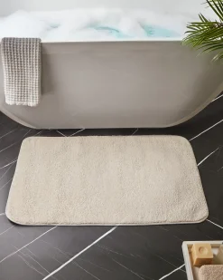 Hot Beliani Tappeto da bagno URLANA sporco 60 x 90 cm Microfibra Bianco