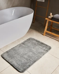 Clearance Beliani Tappeto da bagno URLANA 60 x 90 cm Microfibra Grigio