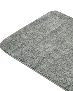 Clearance Beliani Tappeto da bagno URLANA 60 x 90 cm Microfibra Grigio