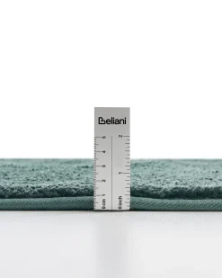 Beliani Tappeto da bagno URLANA scuro 60 x 90 cm Microfibra Verde