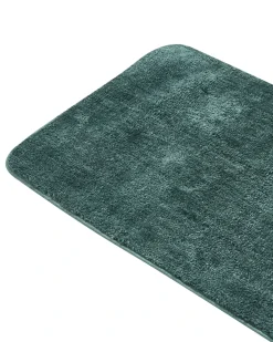 Beliani Tappeto da bagno URLANA scuro 60 x 90 cm Microfibra Verde
