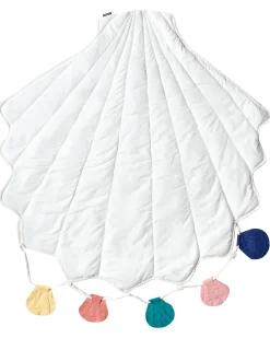 Sale Beliani Tappeto da gioco per bambini KADMEA 110 x 110 cm Cotone Bianco Bianco Multicolore