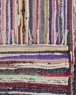 Hot Beliani Tappeto DANCA Bianco 160 x 230 cm Beige Viola Multicolore