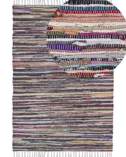 Hot Beliani Tappeto DANCA Bianco 160 x 230 cm Beige Viola Multicolore