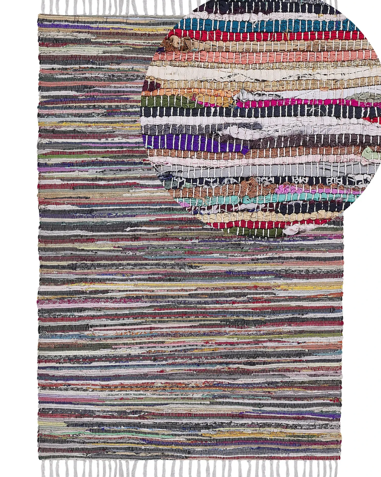 Hot Beliani Tappeto DANCA Bianco 160 x 230 cm Beige Viola Multicolore