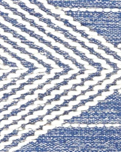 Discount Beliani Tappeto DATCA Blu Lana Beige Blu