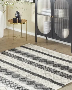 Discount Beliani Tappeto DAVUTLAR Beige chiaro Lana Beige Grigio
