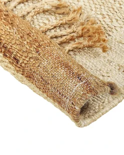 New Beliani Tappeto DEDEMLI Beige Iuta Beige Naturale