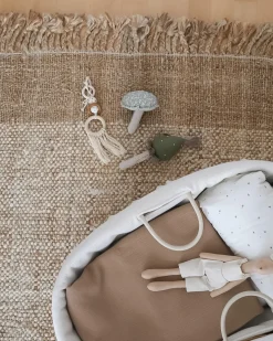 New Beliani Tappeto DEDEMLI Beige Iuta Beige Naturale