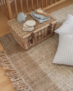 New Beliani Tappeto DEDEMLI Beige Iuta Beige Naturale