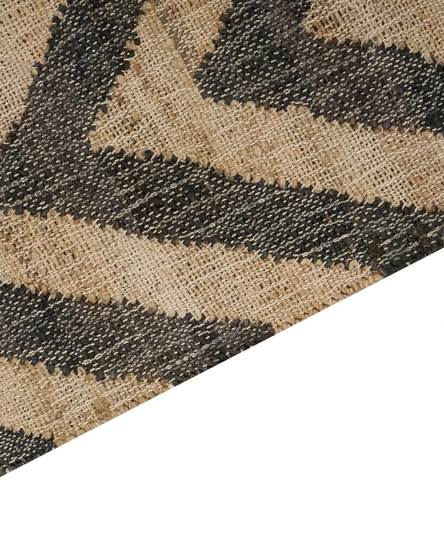 Outlet Beliani Tappeto DEDEPINARI Beige Iuta Beige Nero