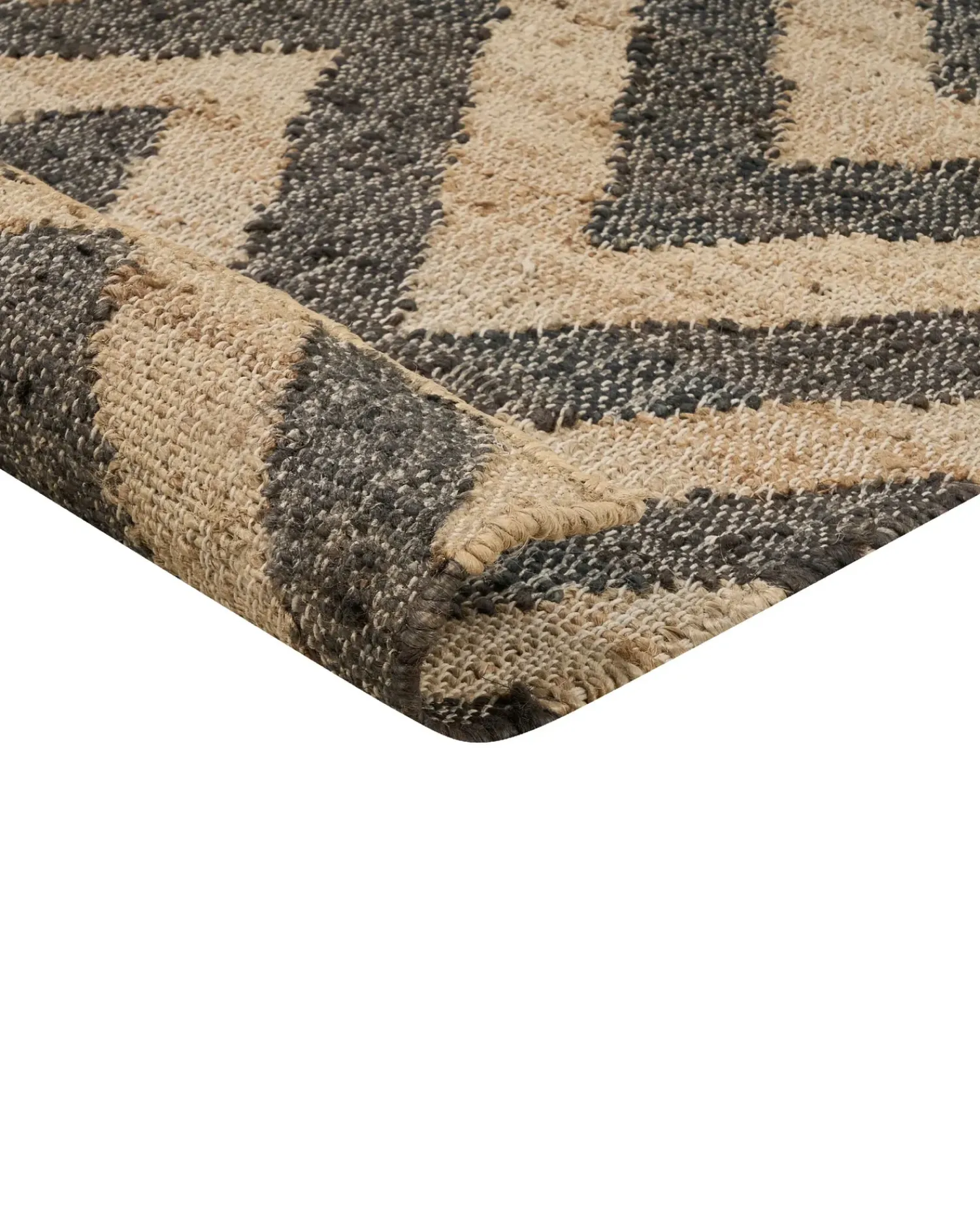 Outlet Beliani Tappeto DEDEPINARI Beige Iuta Beige Nero