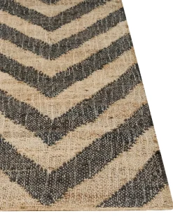 Outlet Beliani Tappeto DEDEPINARI Beige Iuta Beige Nero