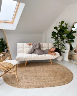 Hot Beliani Tappeto DEMIRCI Iuta Beige