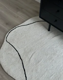 Hot Beliani Tappeto DERA Beige 160 x 230 cm Viscosa Beige Nero